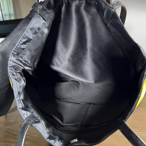 Brighton Take A Beau Black Multi-Color Bow Print Tote with Satin Bow - Picture 7 of 7